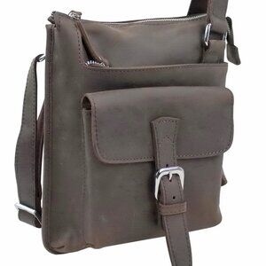 12.5" Cowhide Leather Satchel Bag LS02DB